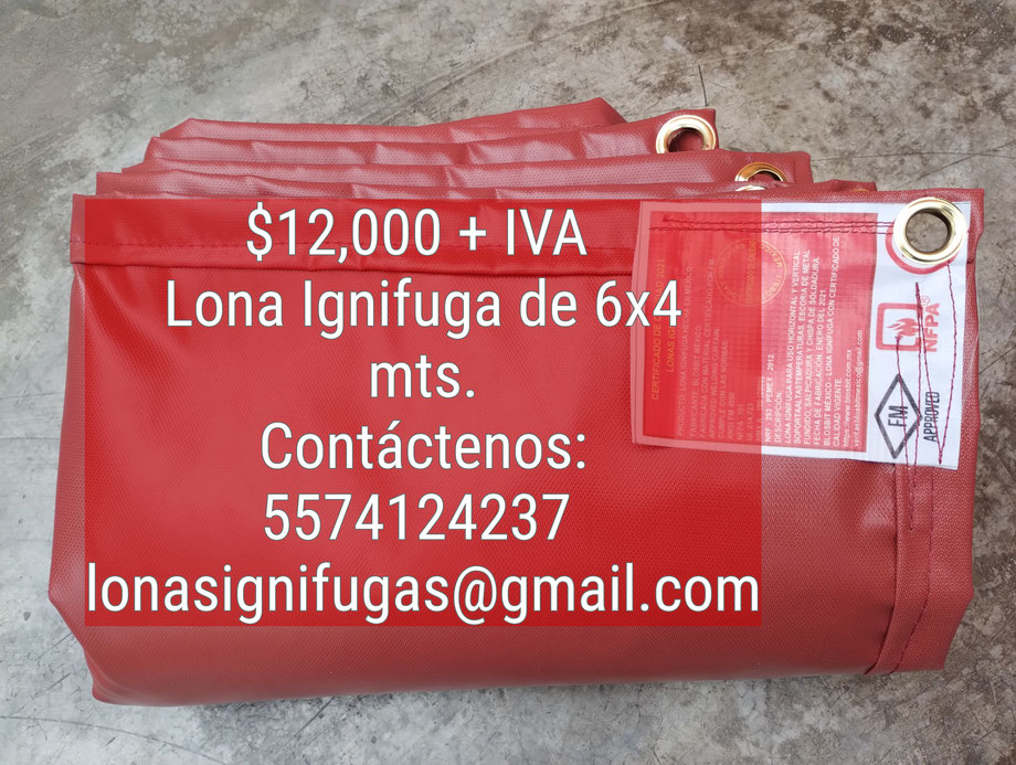 Lona Ignifuga de 6x4 metros - Entrega Inmediata